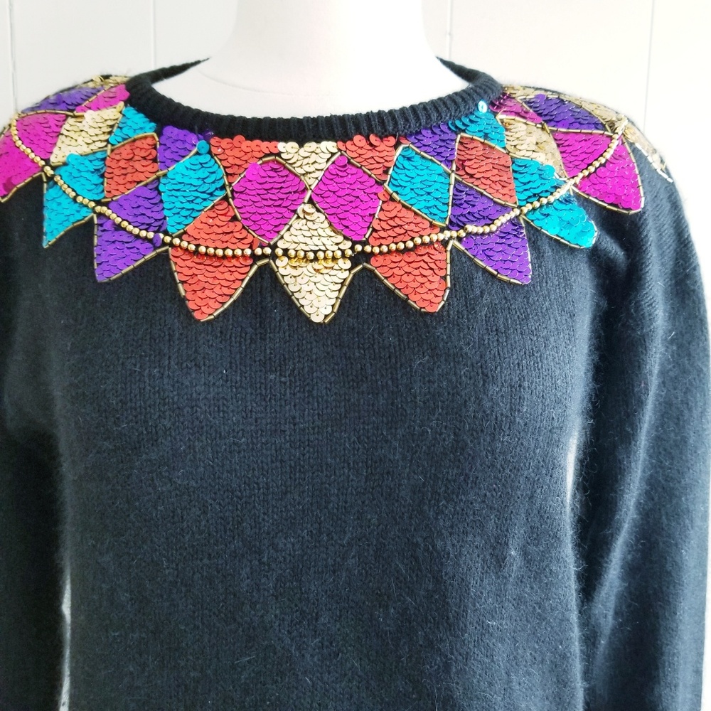 1980s Mi Ki by Majestic Silk/Angora Blend Sweater - Picture 3 of 5